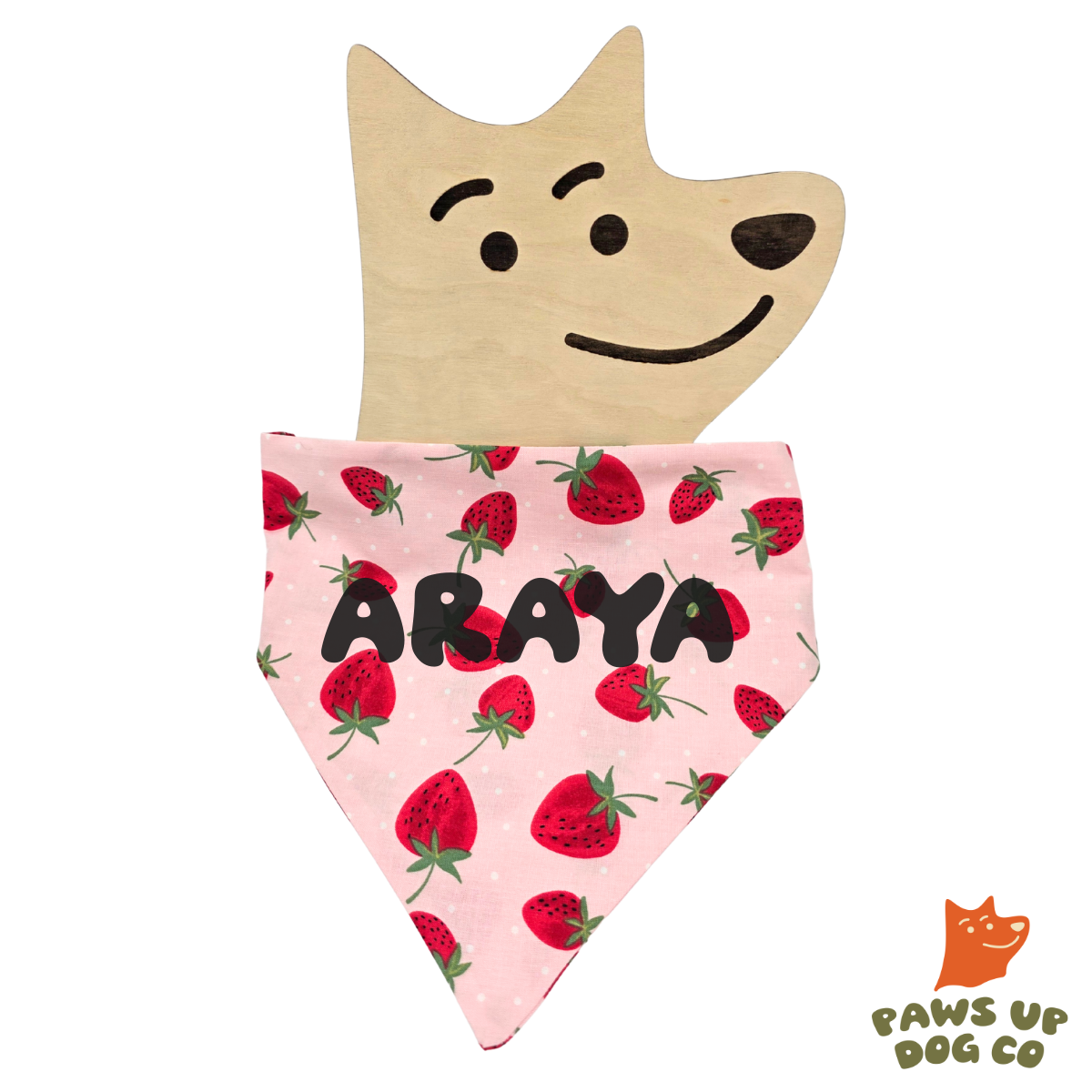 Strawberry Sweet CUSTOM Dog Bandana