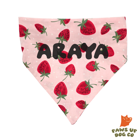 Strawberry Sweet CUSTOM Dog Bandana